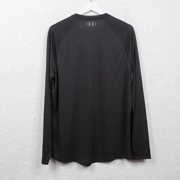 UNDER ARMOUR UA Tech 2.0 Crew Neck Long Sleeve Training Shirt Black Mens M NWT - Picture 6 of 10